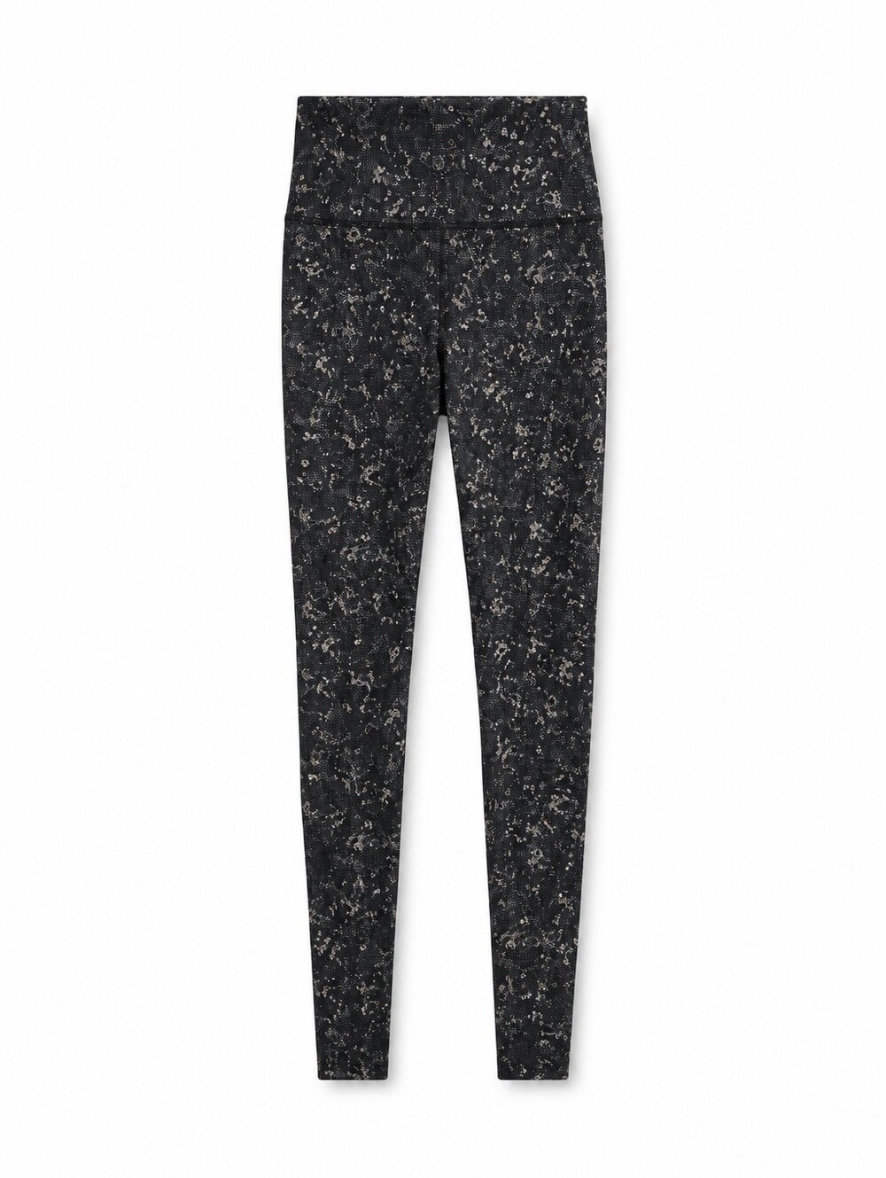 Lululemon Women's Size 10 Black Floral Print High-Rise Full Length Leggings Yoga